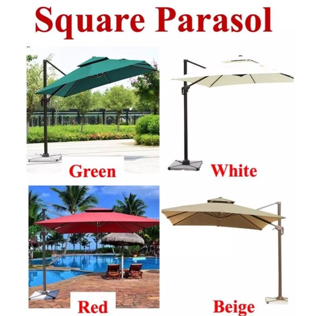 Parasol Outdoor Large Umbrella Stone, Large Cantilever Patio Umbrella