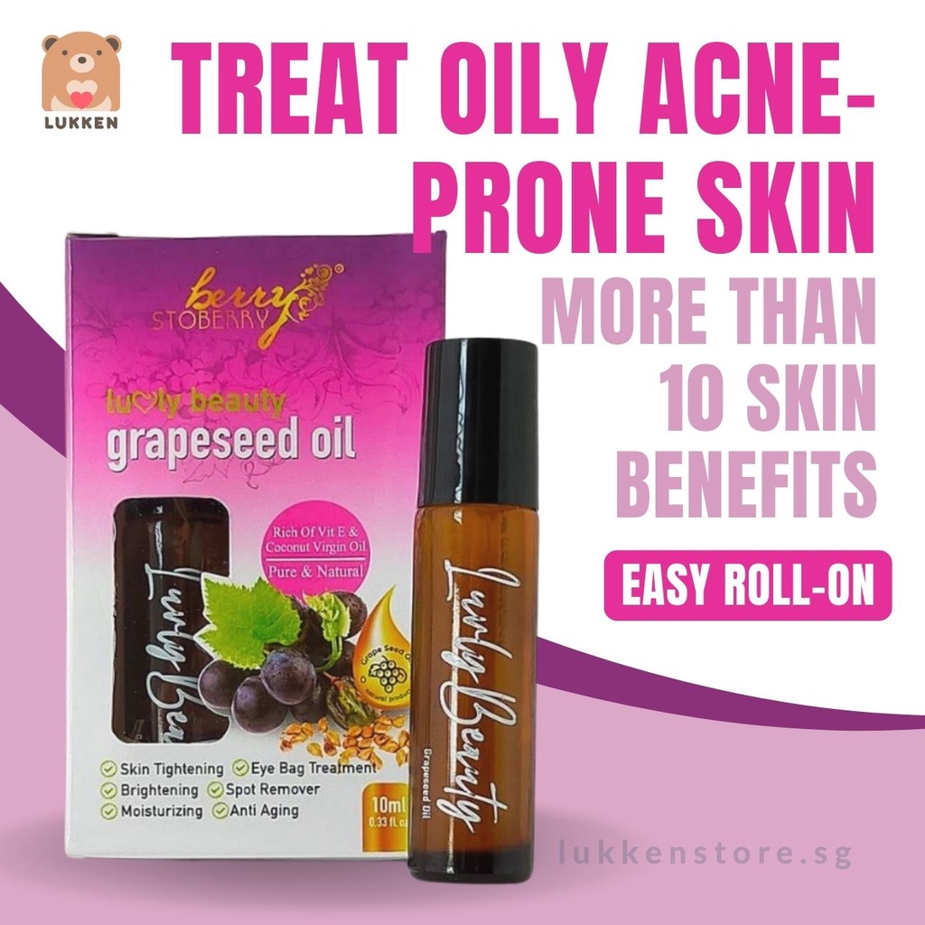 [SG Stock] Authentic Luvly Beauty Grapeseed Oil For Treating Oily or