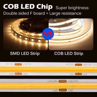 Tranyton Lighting 5m/lot COB LED Strip Light 300 320 384 528 LEDs High Density Super Bright Flexible COB LED Lights DC12V 24V Warm/Natural White LED Tape #5