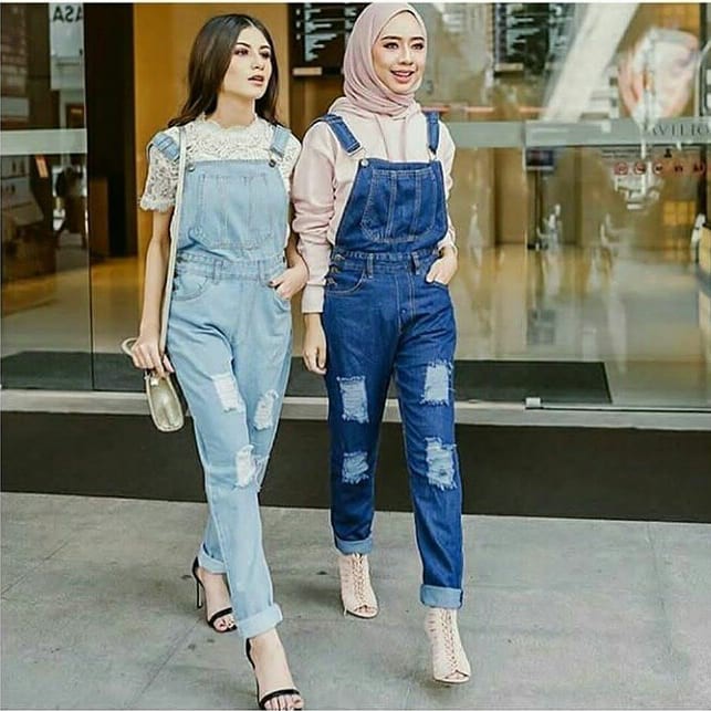 Overall Jeans Sobek Shopee Singapore