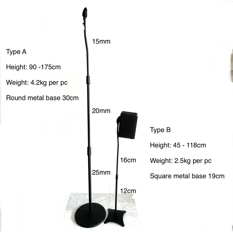 [iDS] Speaker Stand Speaker Mount Speaker Floor Stand Extendable Heavy