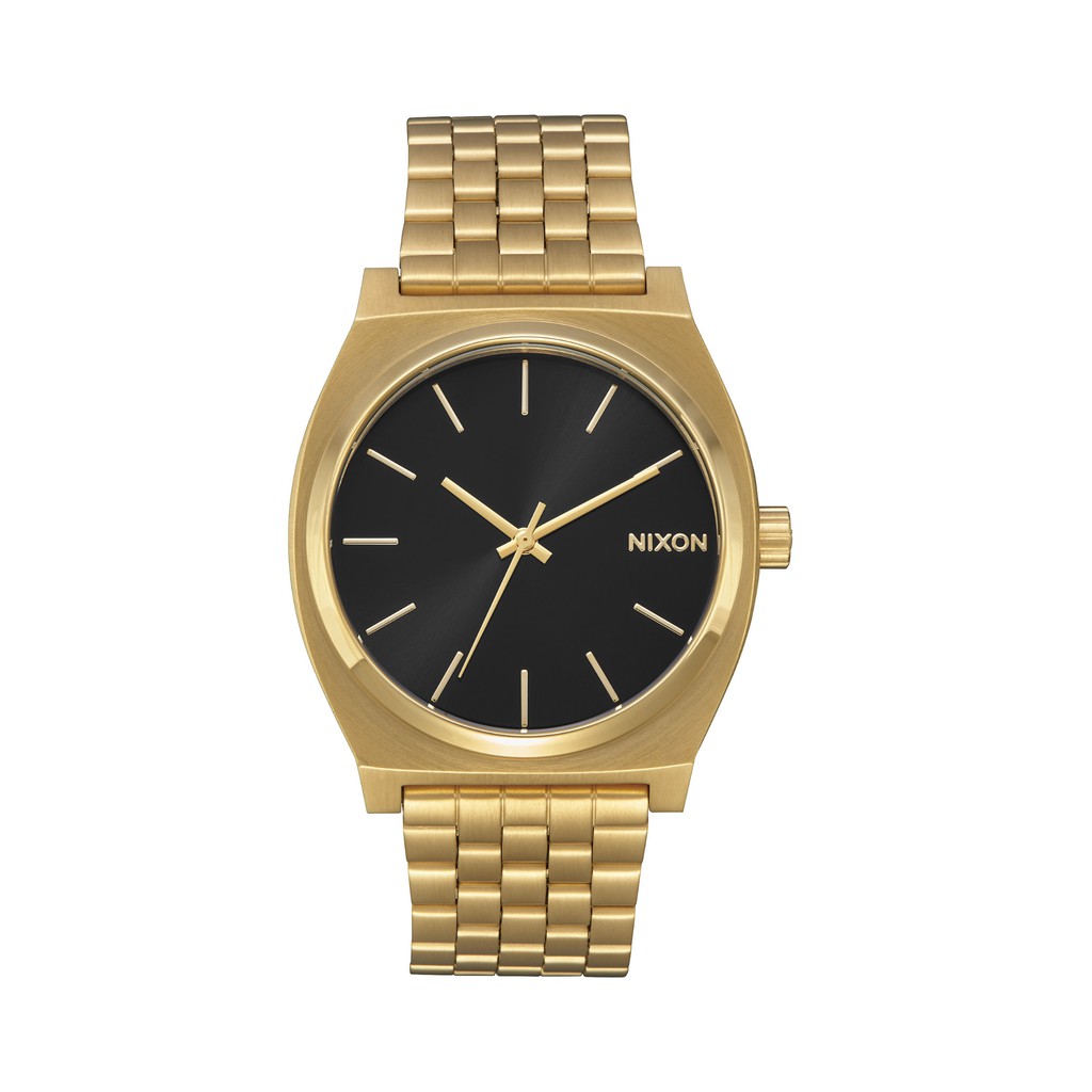 nixon time teller all gold black sunray