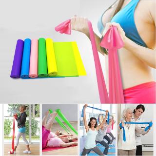 1.5M Stretch Band Yoga High Elastic Rubber Pilates Slim Fitness Resistant Gym Physical Therapy Stre Resistance Band