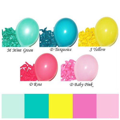 Sg Seller 50 Balloon Vibrant Colour Palette 5 Helium Latex Balloons Girls Birthday Party Supplies Shopee Singapore
