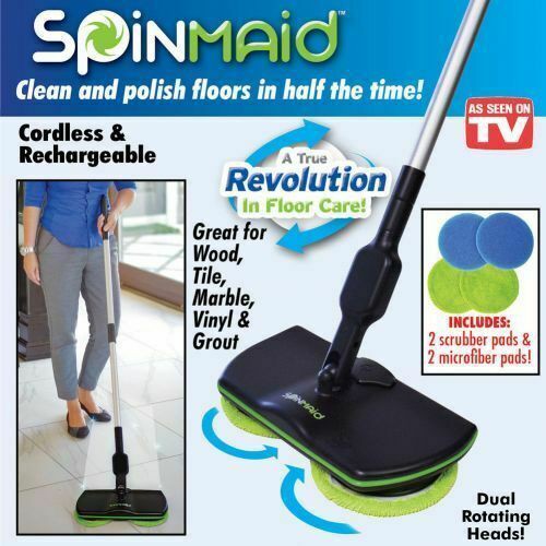 Spin Maid Rechargeable Cordless Handheld Floor Cleaner Scrubber Polisher Mop Shopee Singapore
