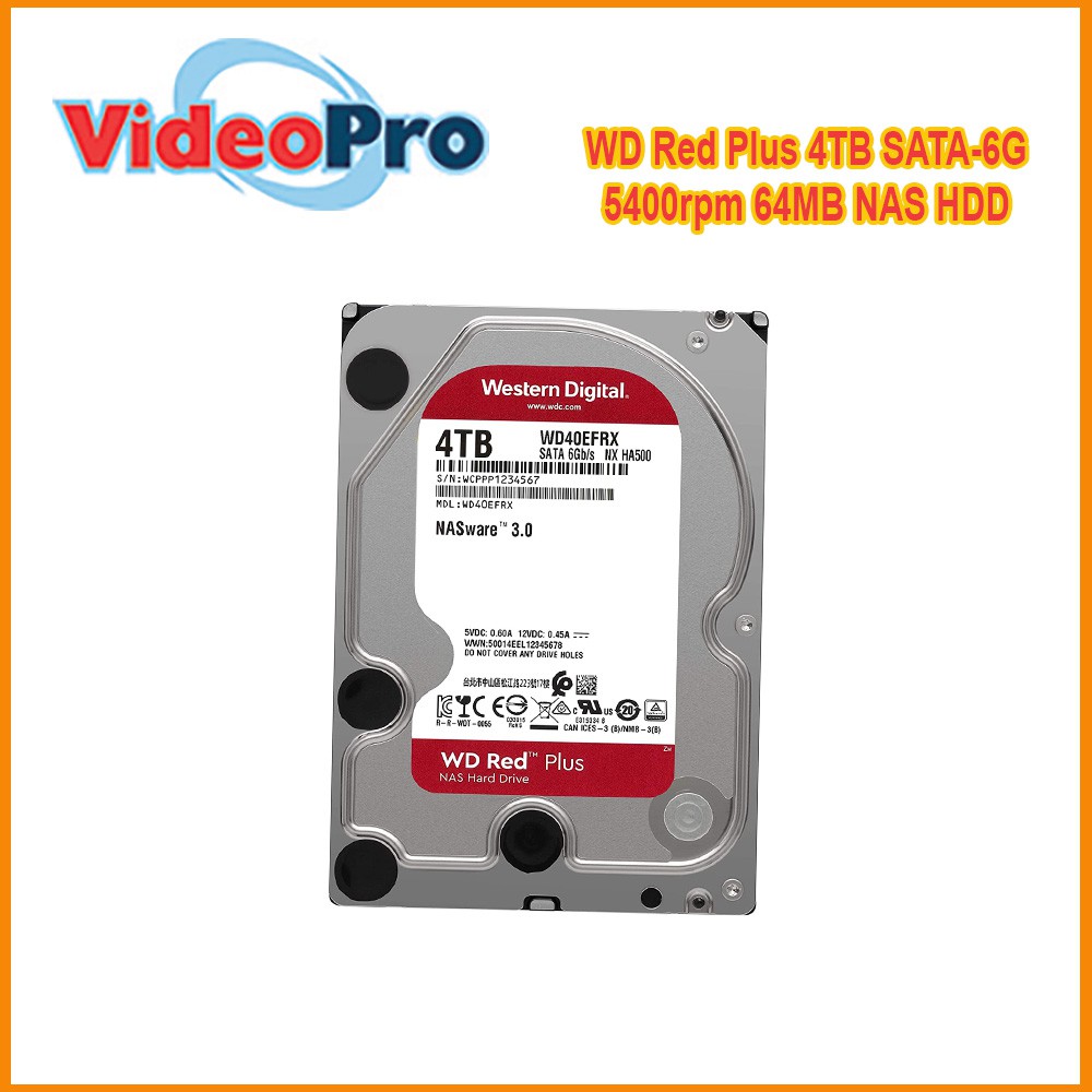 Wd Red Plus 4tb Sata 6g 5400rpm 64mb Nas Hard Disk Wd40erx Shopee Singapore