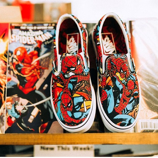 vans shoes spiderman