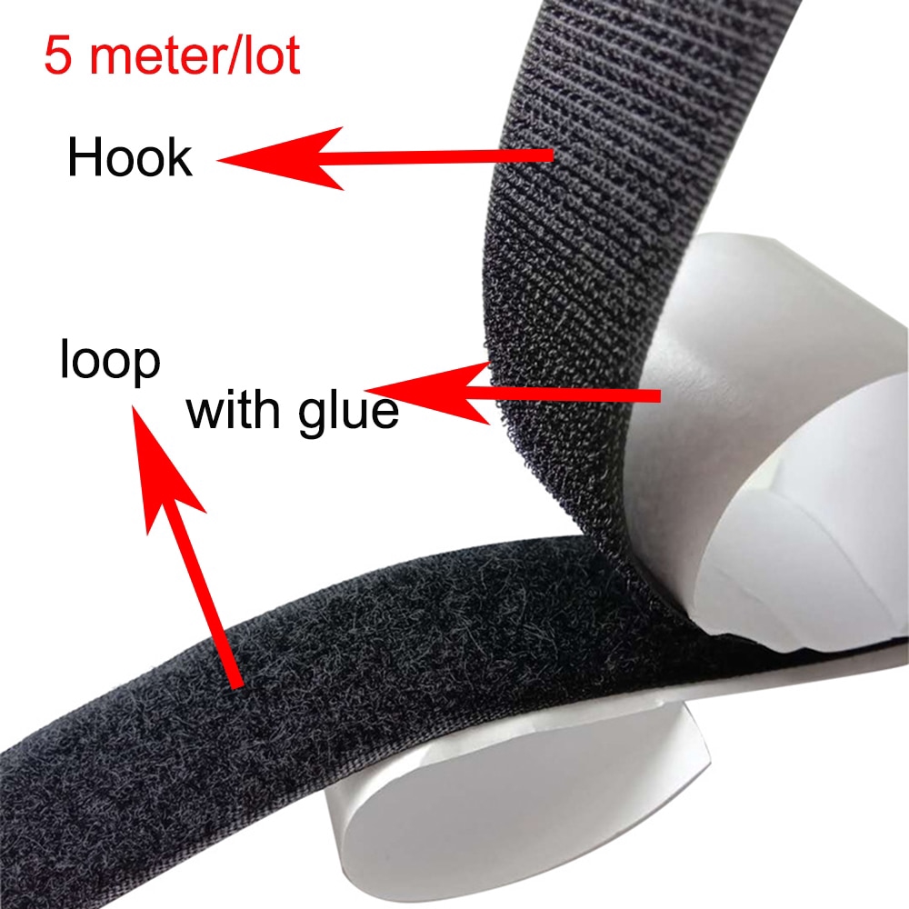 5M Strong Self Adhesive velcro Hook and Loop Fastener Tape Nylon