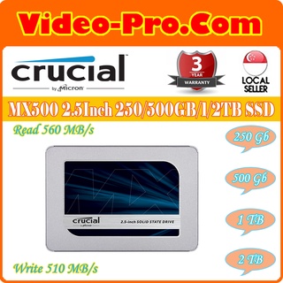 Crucial MX500 250GB/500GB/1TB/2TB SATA 2.5 Inch Internal Solid State Drive - CT500MX500SSD1