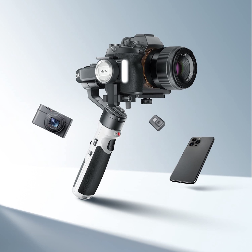 Zhiyun Crane M2S 3-Axis Gimbal Stabilizer for Mirrorless Camera/Action Camera/Smartphone Lightweight Professional Gimbal