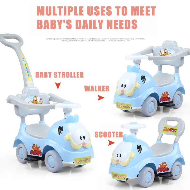 BabyDairy Twist New Kids Music Baby Hand Push Scooter 1-3-year-old Toy Niuniu Swing Slippery Car – Baby Dairy >>> top1shop >>> shopee.sg