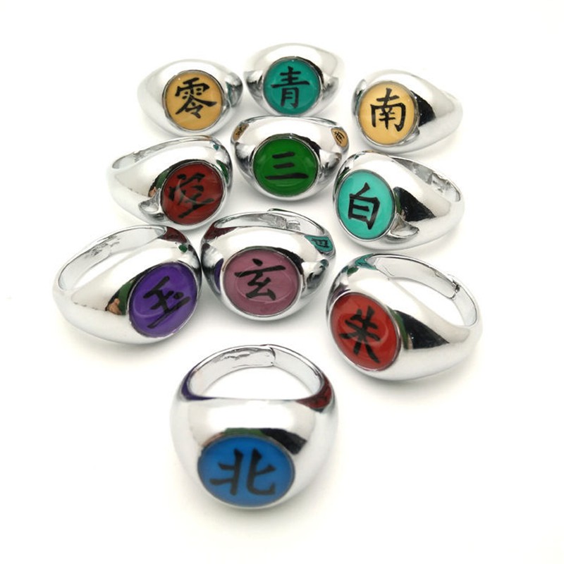 Anime Ring Naruto Akatsuki Uchiha Sasuke Itachi Sharingan Cosplay Rings