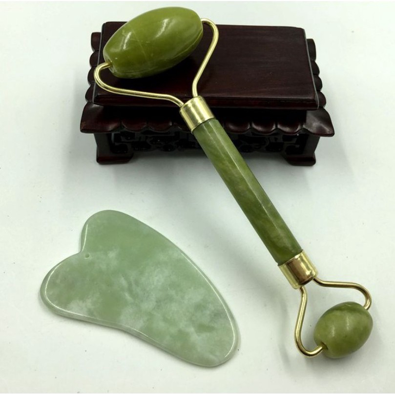 Natural Jade Massager Guasha Facial Jade Roller Face Lift Body Gua Sha