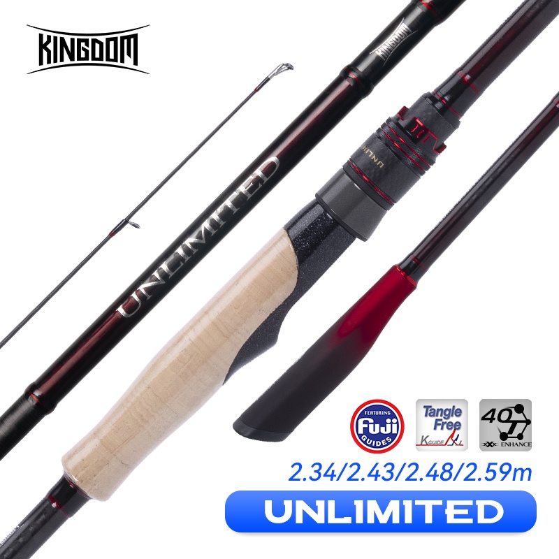 Kingdom UNBOUNDED Spinning Casting Lure Rods 2 Sections FUJI Ring and