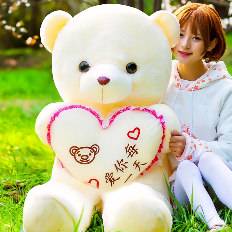 Teddy Bear Besar Stuffed Toys Spot Teddy Bear Doll Hug Plush Toy Panda Cute Girlfriend A Gift Shopee Singapore