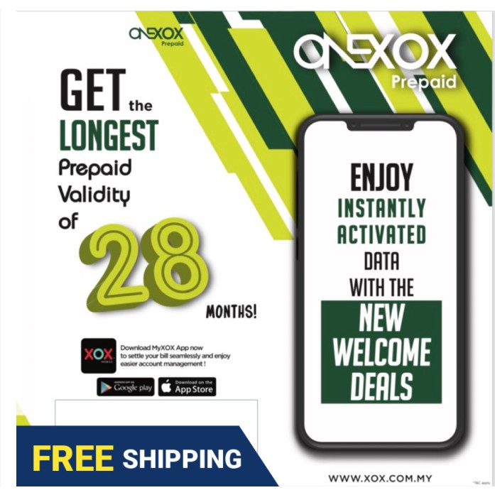 28 Months Validity Malaysia Sim Card Onexox Shopee Singapore