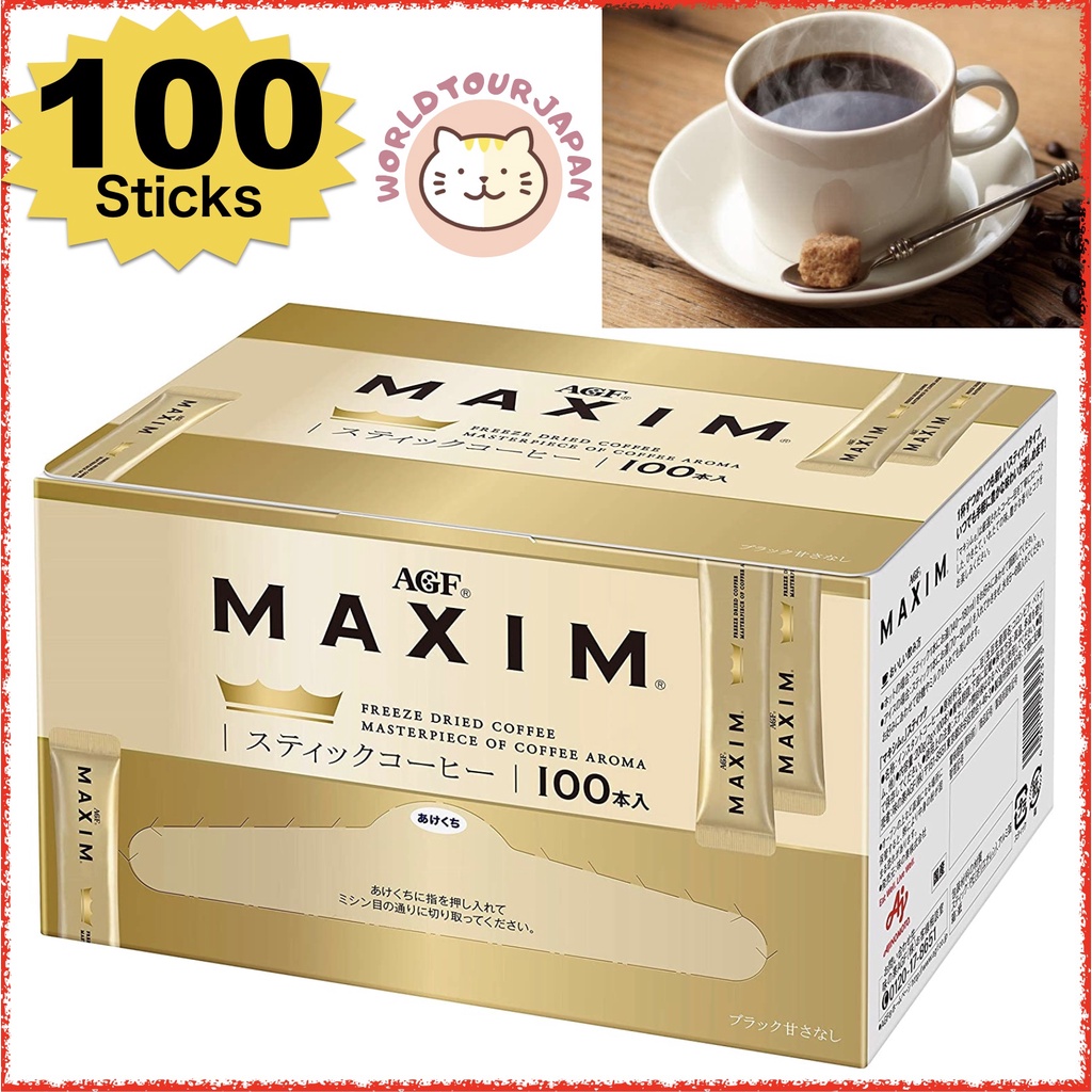 AGF MAXIM FreezeDried Coffee 100 sticks / VOLUME PACK / Coffee Sticks