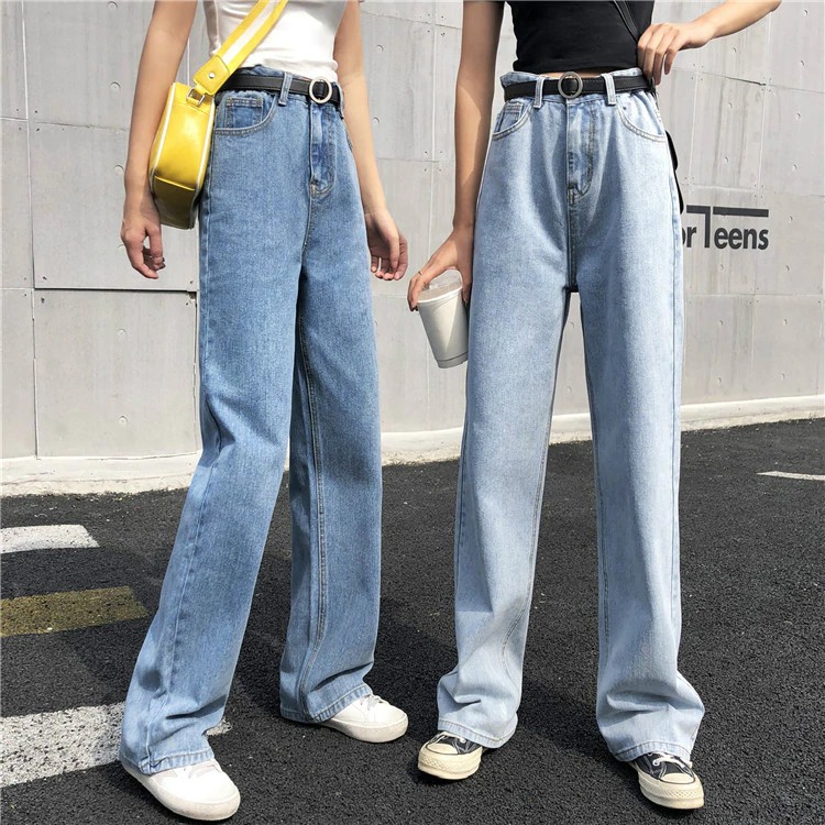 Hot Sales New Vintage High Waist Jeans Woman 2020 Wide Leg Pants Blue Mom Boyfriend Jeans For Women Denim Pants Female Trousers Streetwear Birthday Gift Shopee Singapore