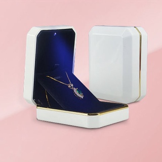 Image of thu nhỏ High-end Jewelry Box With Light Creative Proposal Ring Box LED Light Bracelet Pendant Necklace Box #2