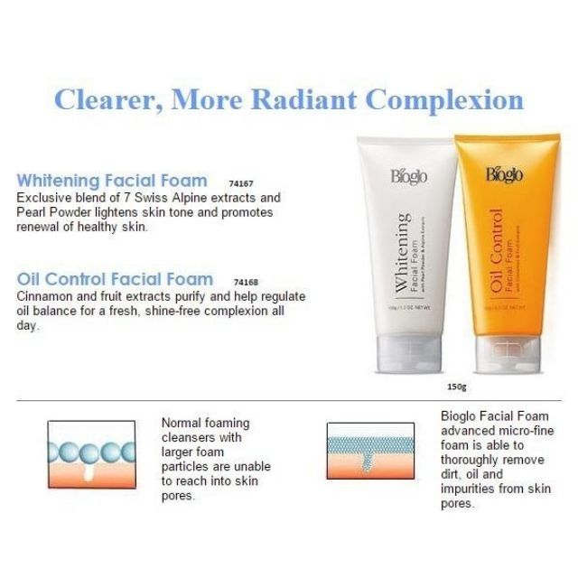 bioglo whitening facial foam