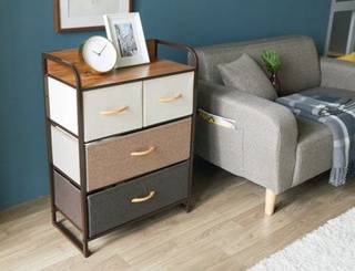 🇸🇬Moffie Fabric chest of drawers cum side cabinet #7