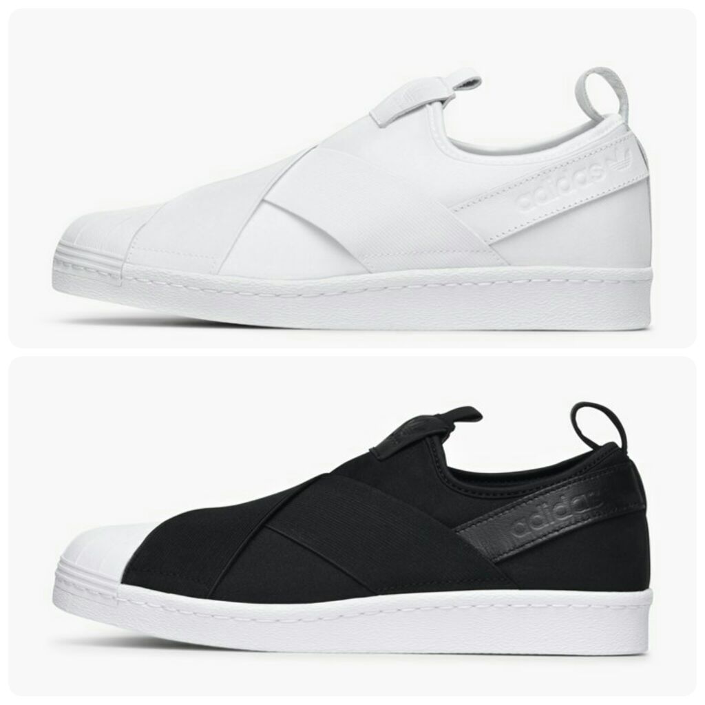 superstar slip on men silver