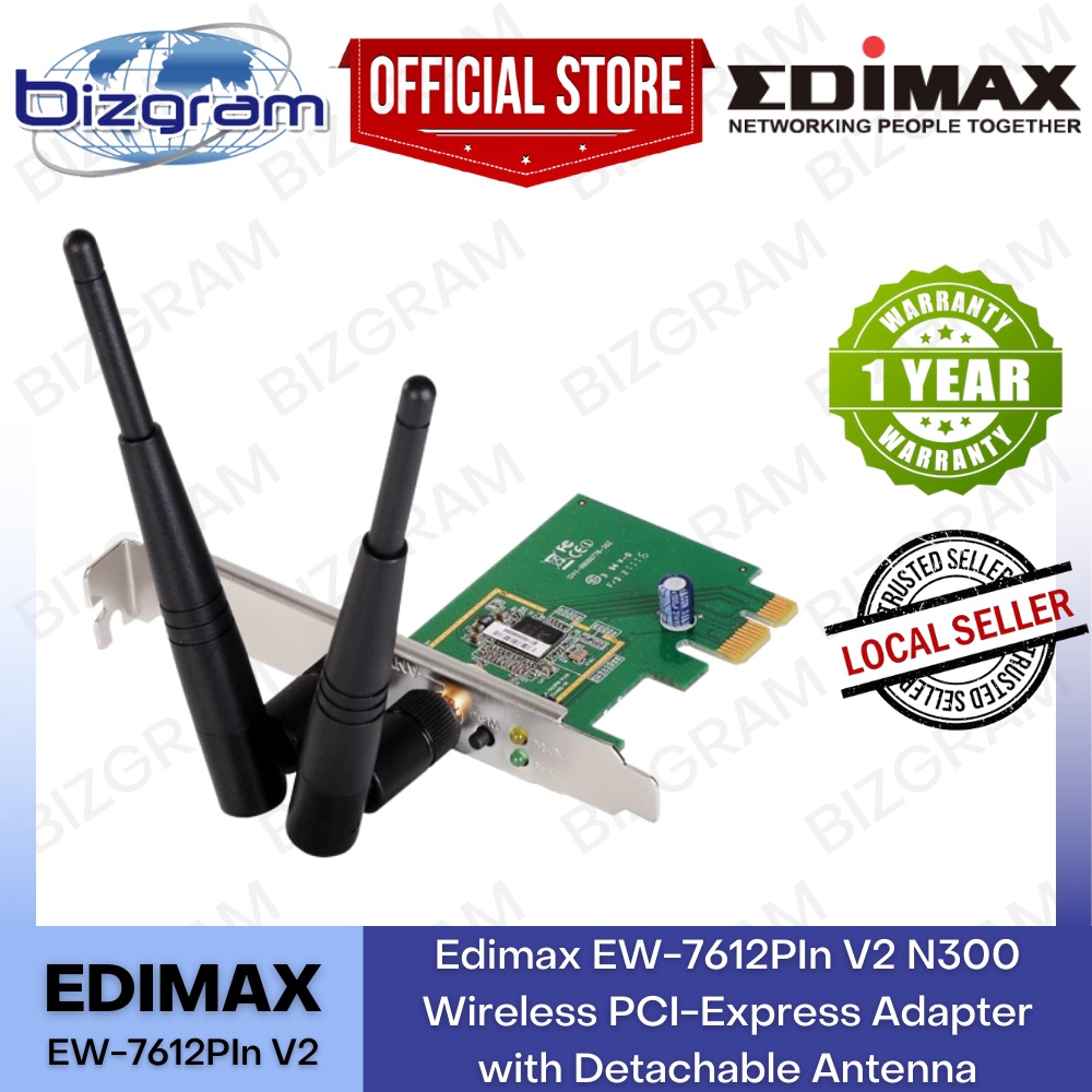 Edimax EW-7612PIN 300Mbps Wireless PCI-E Adapter 