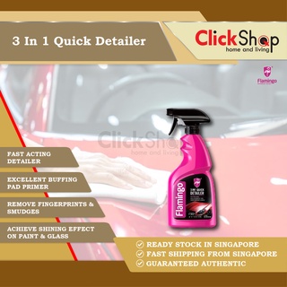 Flamingo 3 In 1 Quick Detailer 500ML Car Interior and Exterior Cleaner Surface Lubricant Car Surface Cleaner Car Care