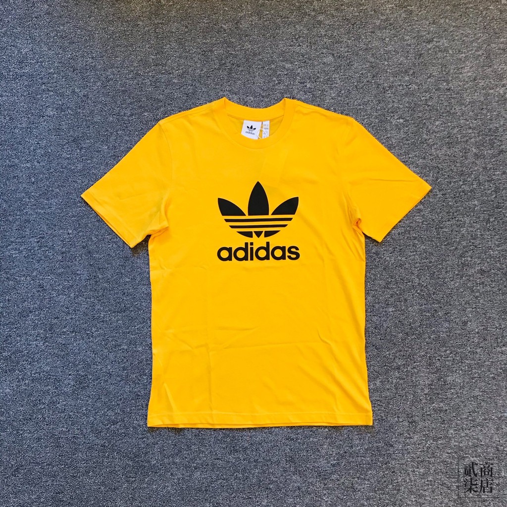 adidas trefoil yellow
