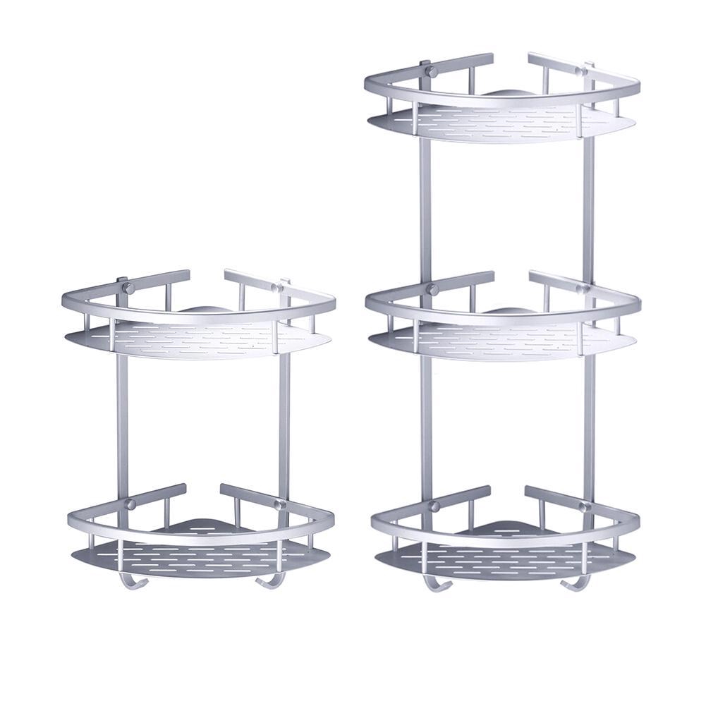 Bathroom Shower Caddy Shelf Corner Bath Wall Mount Rack Storage Holder Organizer