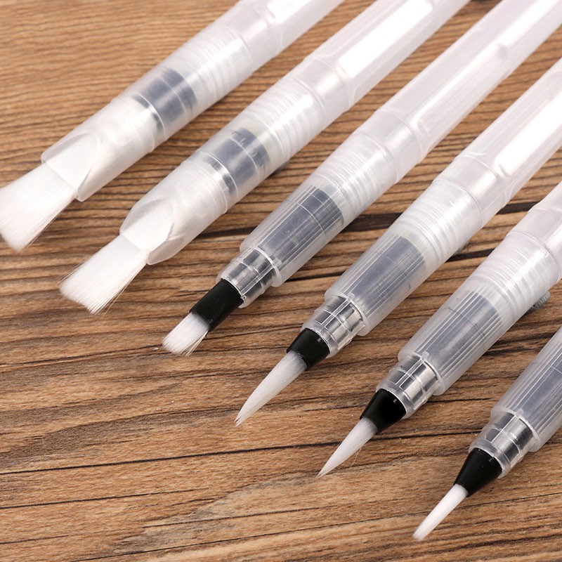 6 Pcs watercolor Brush Refillable Pilot Paint Brush Water Color Brush