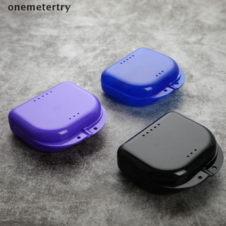 【oneme】 Tooth Retainer Box Brace Container Mouthguard Guard Denture Storage Case Cleaner .