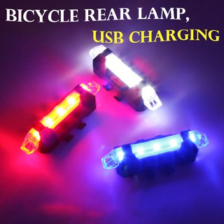 Rear 5 LED Bicycle Cycling Tail USB Rechargeable Red Warning Light Bike 6 Colors nevermind
