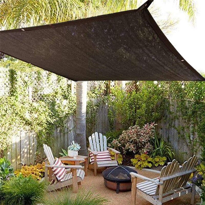 95% Shade Fabric Sun Shade Cloth Garden Netting Mesh with Grommets Waterproof for Pergola Cover Canopy with Bungee Balls