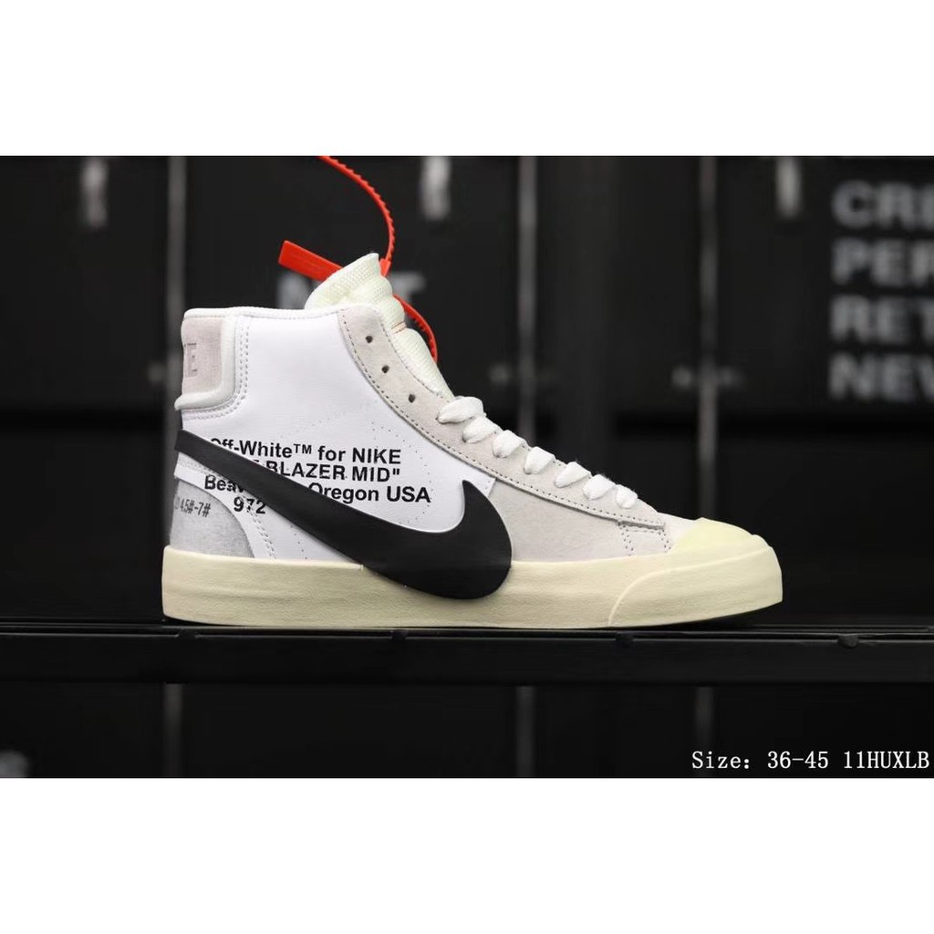 off white nike blazer mid black