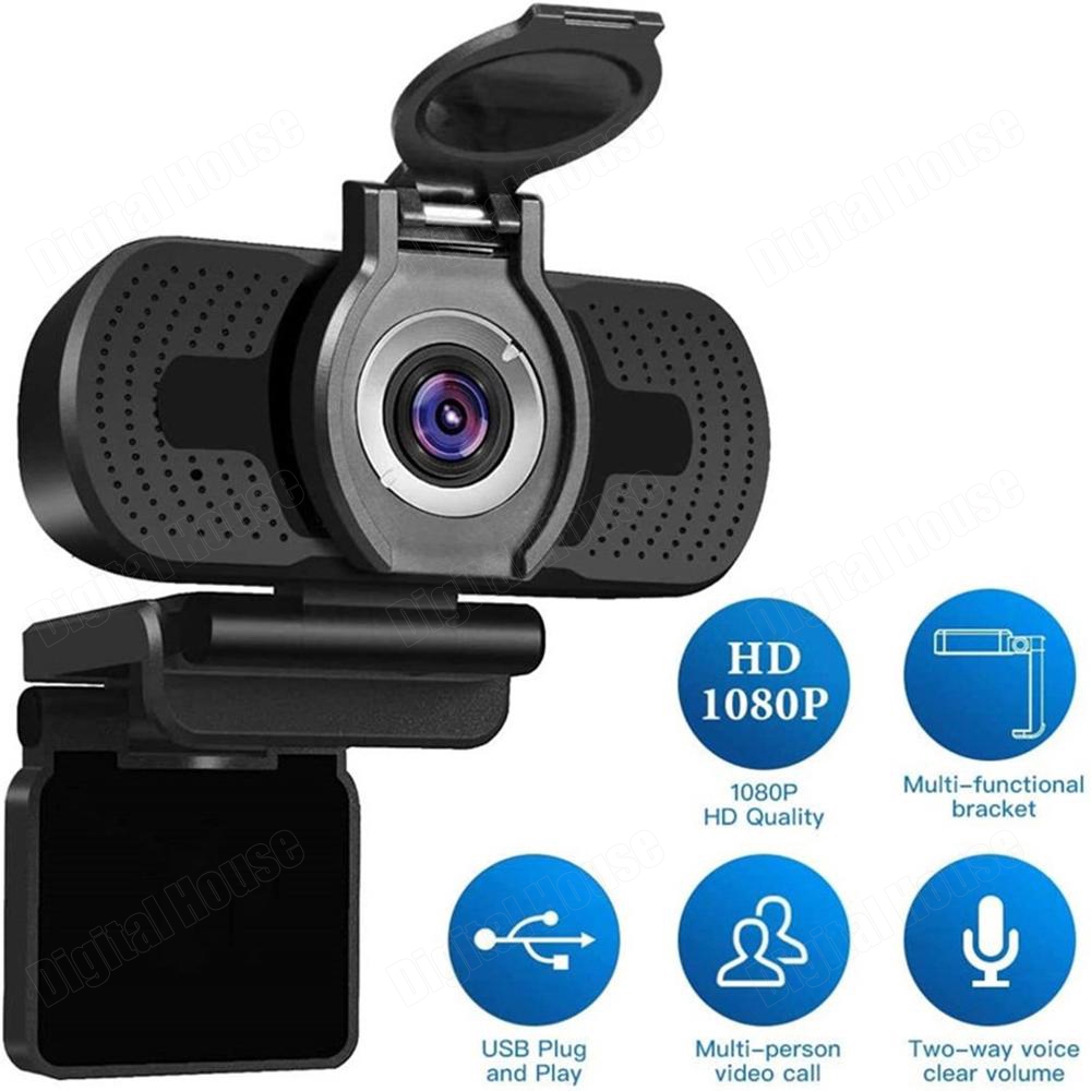 1080p Hd Webcam With Privacy Cover Built In Microphone Plug Play Wide View Angle Auto Focus Streaming Computer Pc Web Camera For Video Calling Recording Conferencing Online Work Home Offic Shopee Singapore