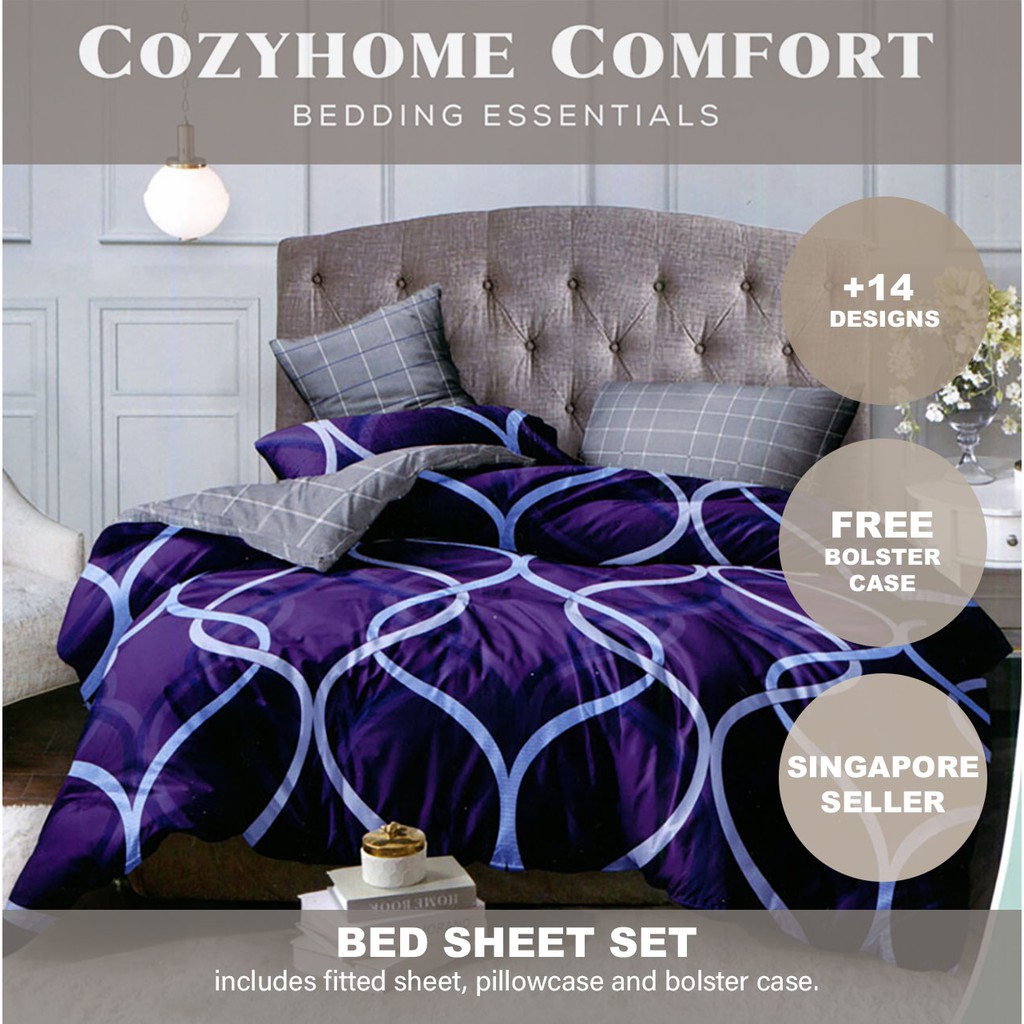 Fitted Bed Sheet Set * Quilt Cover * Printed Design Shopee Singapore