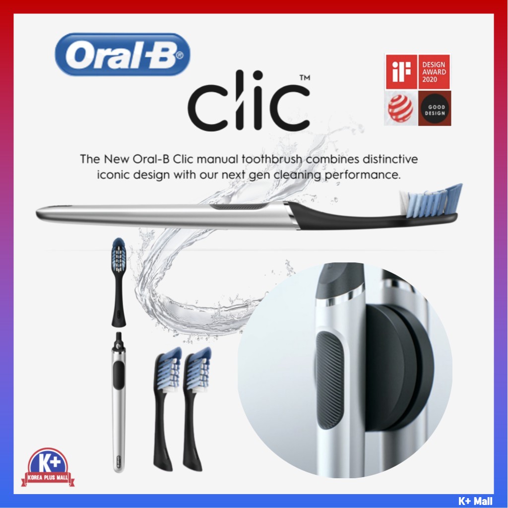 ️Ready Stock ️ [OralB] Clic Manual Toothbrush Replacement Brush Head