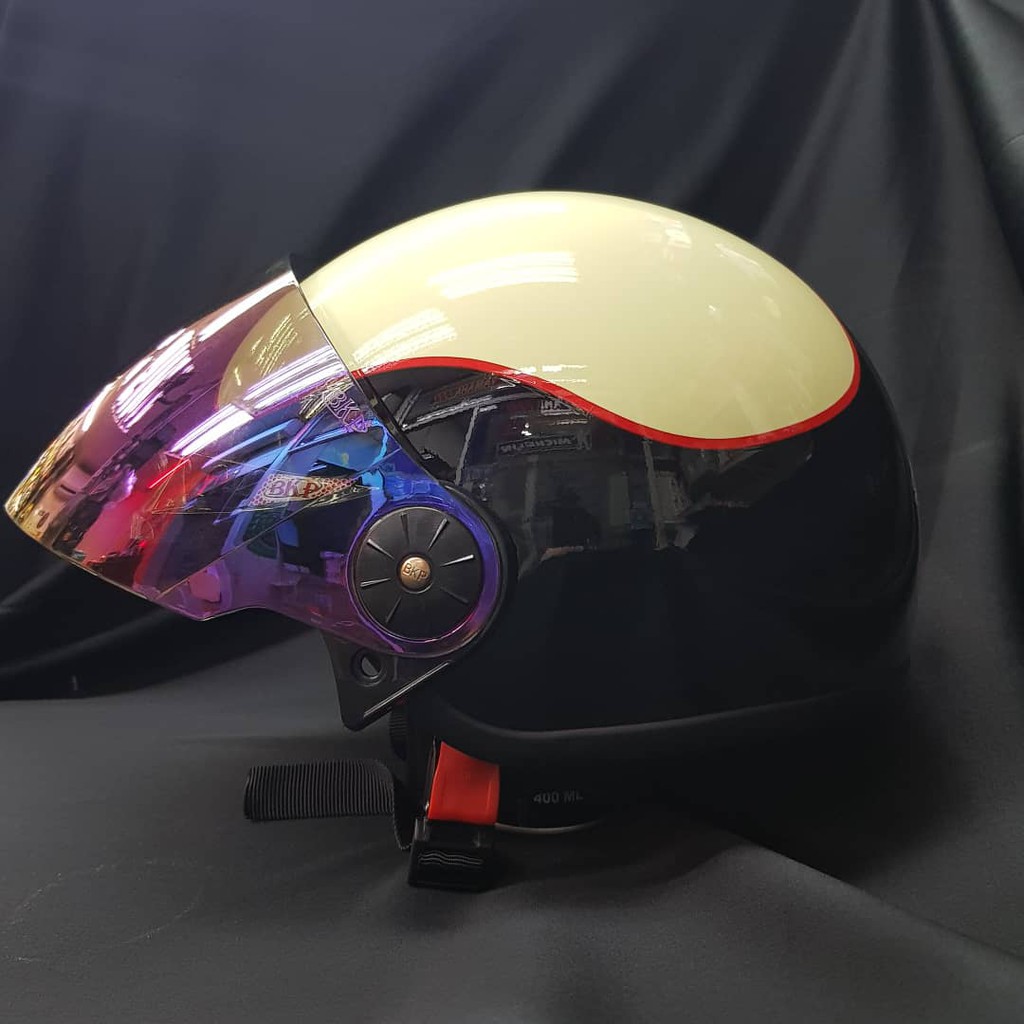 Siap Visor Original Laser Motorcycle Helmet Topi Motor Classic Separuh Sirim Sgv Wing Cutting Bkp323 Bkp Visor Shopee Singapore