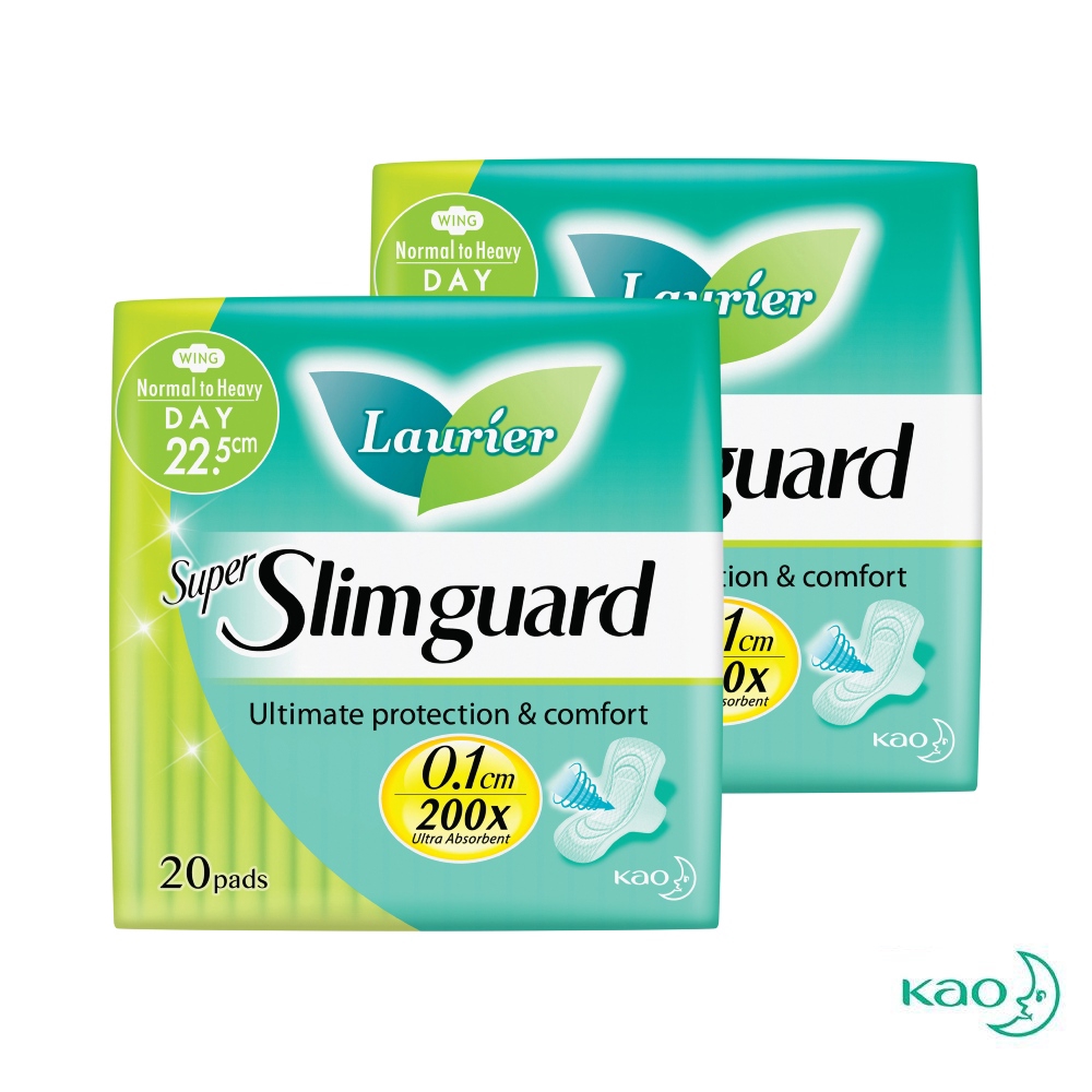 Laurier Super Slimguard Day Pads 22.5cm 20pcs Twin Pack | Shopee Singapore