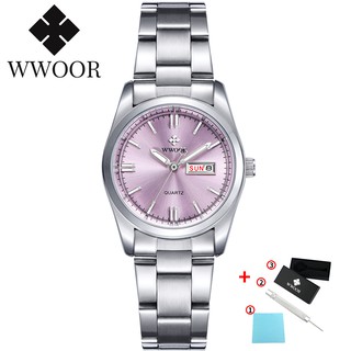 WWOOR  women watch quartz waterprooof strap stainless steel watch fashion casual lady wrist watch-8804