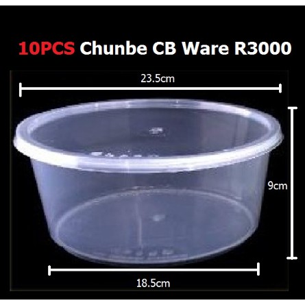 Shop Malaysia Cb Ware 10pcs Chunbe Round Microwave Food Container With Lid Tupperware Kotak Plastik Bahulu 1850ml 1750ml 3350ml Shopee Singapore