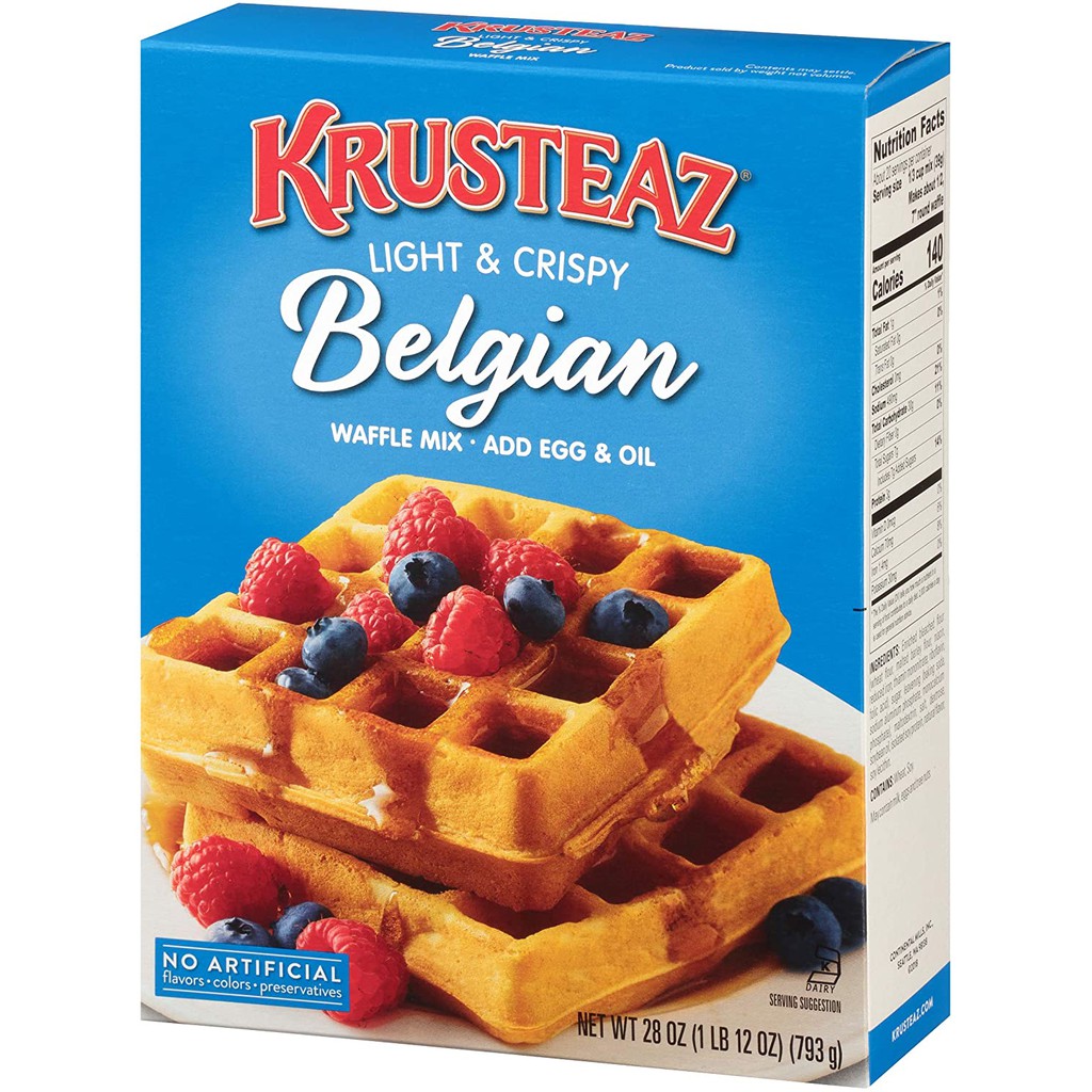 Krusteaz Light & Crispy Belgian Waffle Mix 793g Shopee Singapore