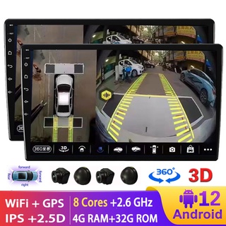 [4G+32G IPS ] 9''/10'' inch Android Car Radio Stereo Bluetooth MP5 Multimedia Video Player Wifi GPS With 3D 360° Panoramic Camera