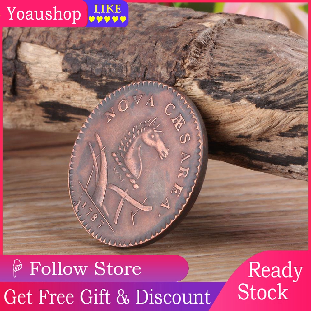 1787 The Usa American Brass Silver Dollar Vintage Commemorative