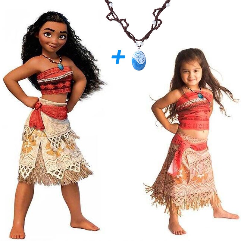 Movie Princess Moana Wig Costume For Kids Maui Princess Cosplay Costume Children Christmas Costumes Party Adult Dress Shopee Singapore