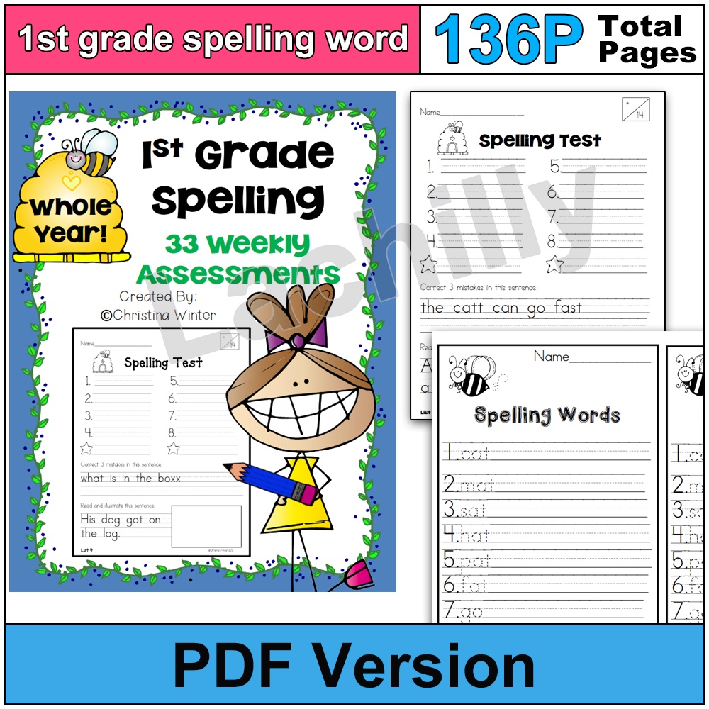 1-3 Grade Spelling Assessments and Word Lists for kid toddler learning ...