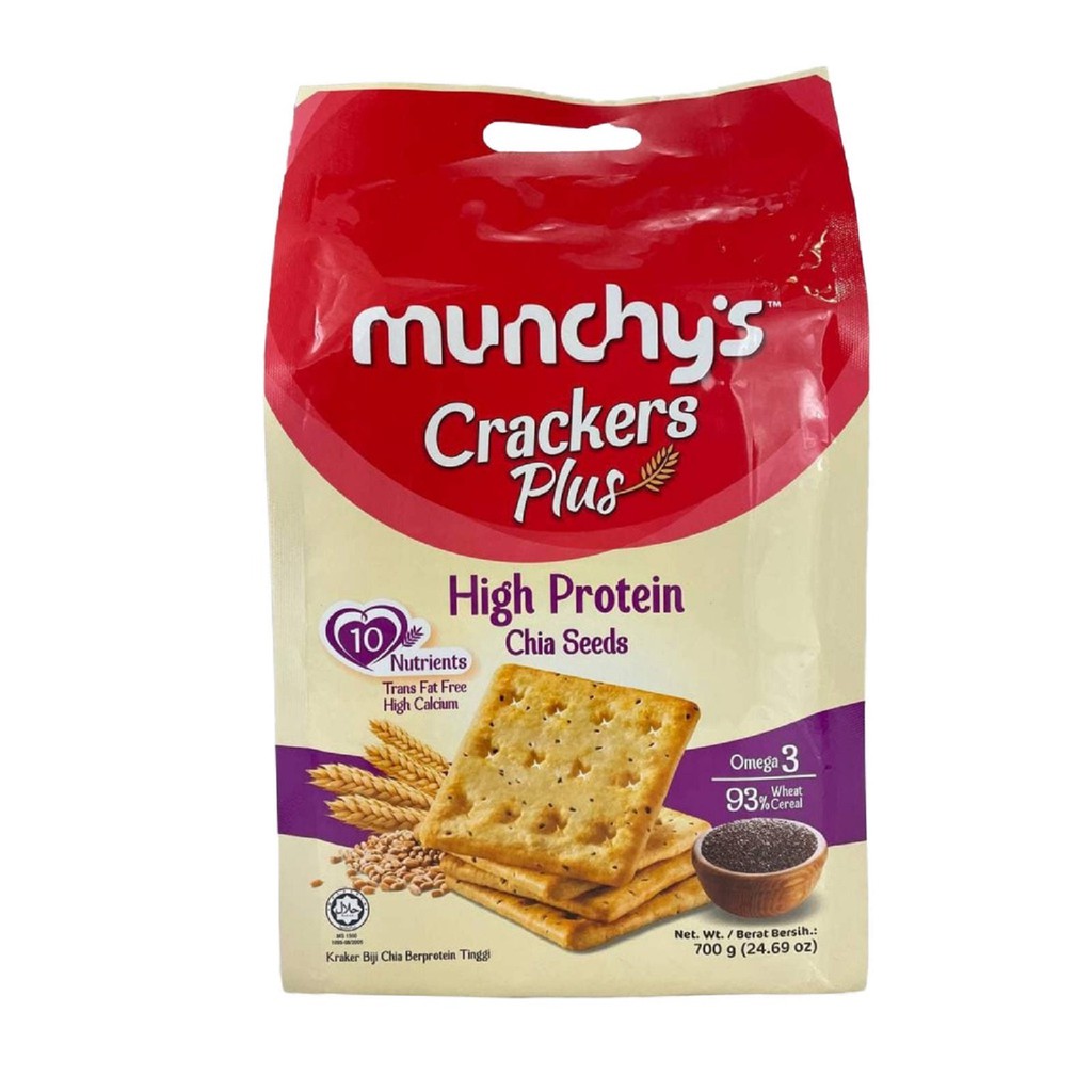 Munchy's Cracker Plus High Protein Chia Seed 700g | Shopee Singapore