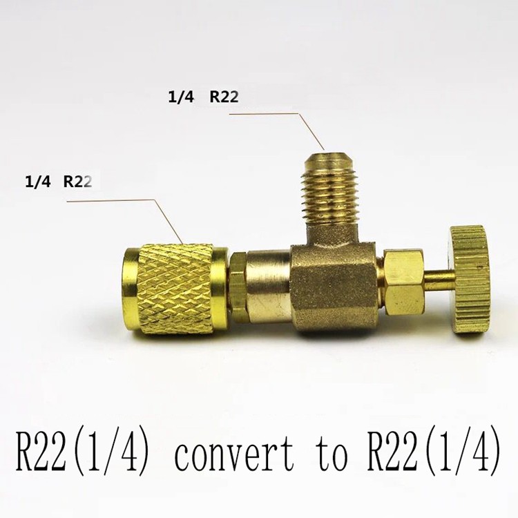 R410/R22 Refrigeration Charging Valve Adapter Air Conditioning Safety