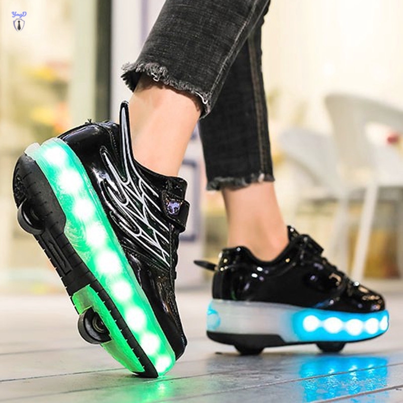 Annoncør nudler Hændelse YI Roller Skates Shoes Boys Girls Roller Sneakers Shoes with Wheels for Kids  Adults @SG | Shopee Singapore
